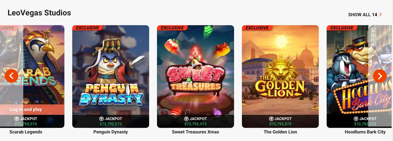 LeoVegas screenshot 2